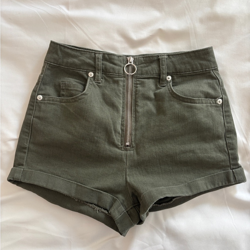 Forever 21 High-Waisted Olive Green Shorts